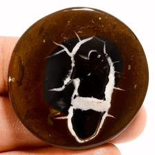 Natural Septarian Gronates Round Cabochon Gemstone 61.5 Ct. 35X35X5 mm GC-41510