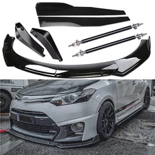 For Toyota Camry Front Bumper Lip Splitter Spoiler Body Kit Side Skirt Glossy