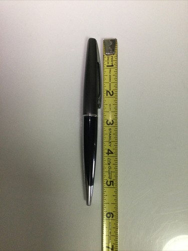 Sheaffer Taranis Ball Point Pen/Brushed Silver, Black & Chrome Working Good - Picture 10 of 10
