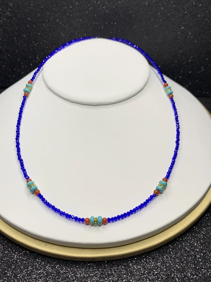 Blue spinel necklace shop