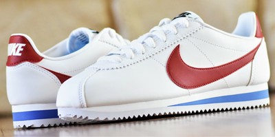 nike cortez red white blue womens