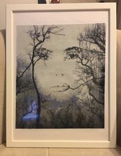 COMPLETE Framed Cross Stitch Picture 13  x17  