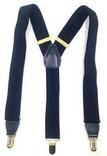  70 Club Room Men'S Textured Black Stretch Braces Clip-End Adjustable Suspenders