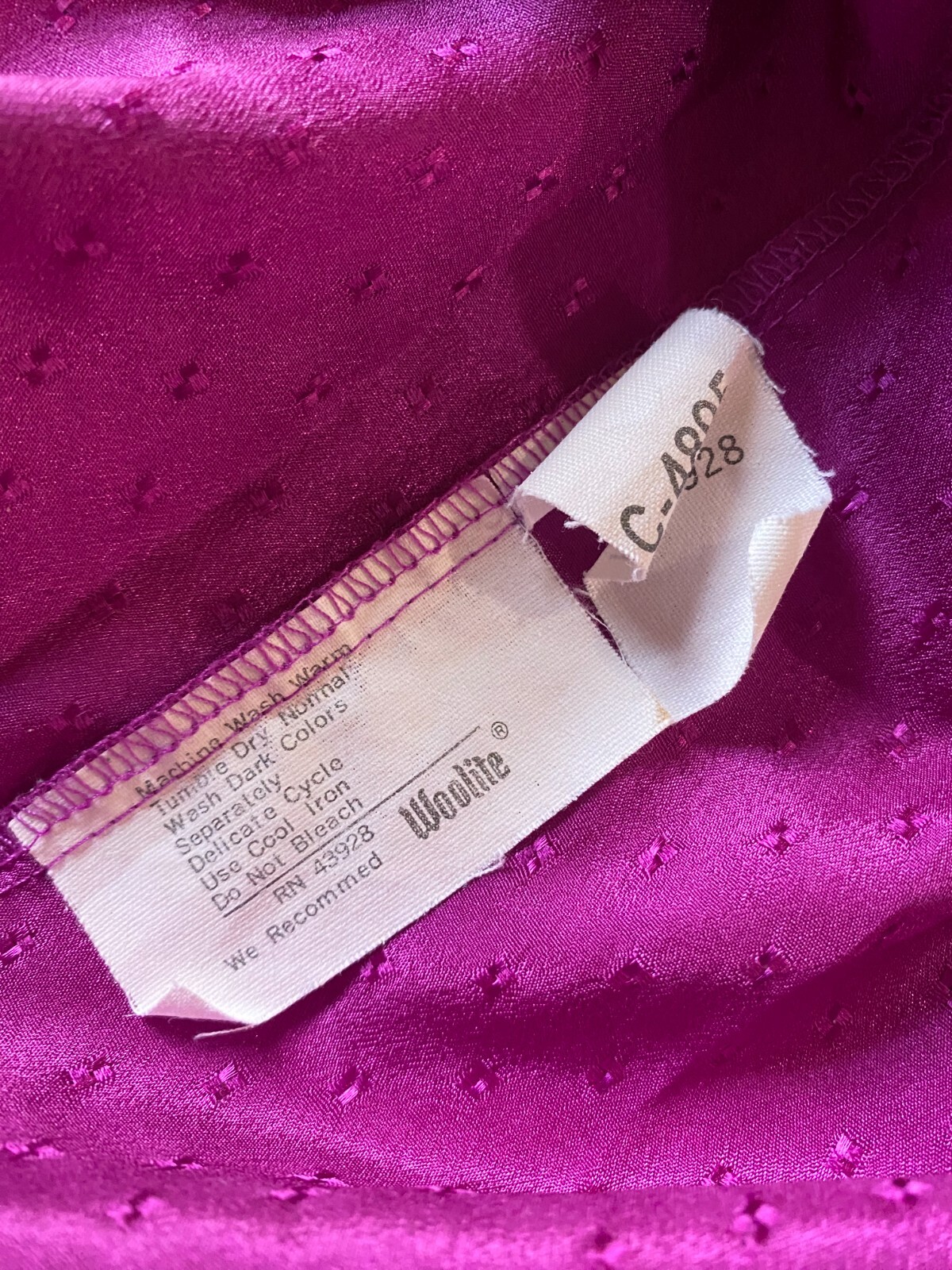 Anne Klein Silky Polyester Button Down Magenta Bl… - image 7