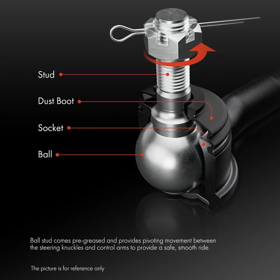4x Extremo de barra de amarre interior y exterior para Chevy Corvette 1997-2013 Cadillac XLR 2004-2009 Foto 3 de 4