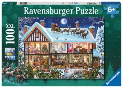 RAVENSBURGER CHRISTMAS PUZZLE*100 TEILE*WEIHNACHTEN ZU HAUSE*NEU+OVP - Bild 1 von 2