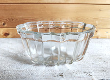 Vintage Glass Jelly Mould Oval Pie Mold | Zig-zag Rim Design