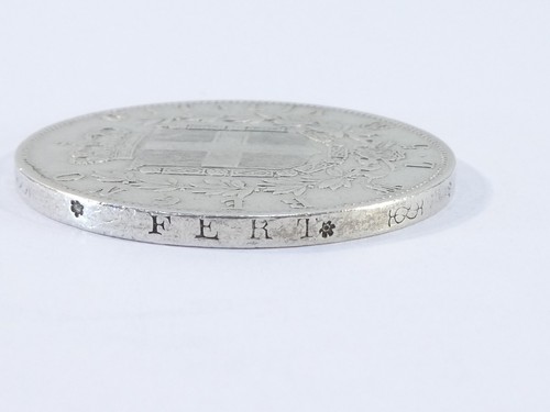 5 LIRE argent VITTORIO EMANUELLE II 1870 MILAN ITALIE - Picture 6 of 6