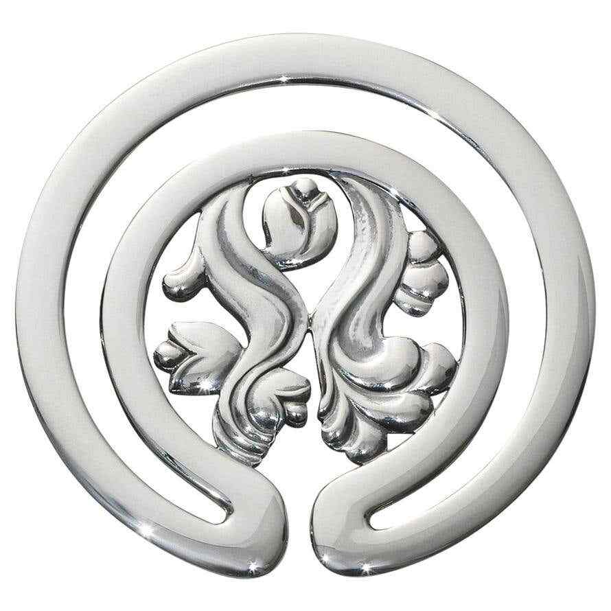 Impresionante Hermoso Patrón Floral Redondo Clip de Dinero EN Plata Sólida 935 Plata Argentina