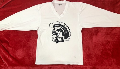 Titans Hockey Practice Jersey #21 White Youth Small No Name