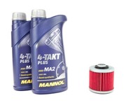 MotoröL 10W40 ÖLfilter HF145 Set 2 Liter FüR Yamaha Xc 180 Cygnus Bj. 1983-1984