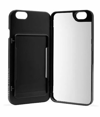 Victoria's Secret - ヴィクトリア iPhone6 ケース☆ Victoria's Secret Iphone 6/6s Black Glitter Hard Case With Mirror