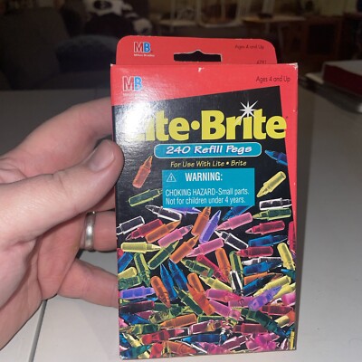 NEW 1995 Vintage Hasbro Lite Brite Classic 240 Refill Pegs in  Sealed Box