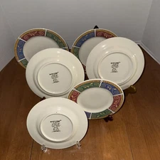 SAKURA Majesticware Persia Plates 6 Total SUE ZIPKIN 1996  4 At 7.5 2 At6.5 Dia