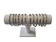 Silver & Gold Plated Magnetic Link Bracelet -  Two Tone Magnetic Bracelet