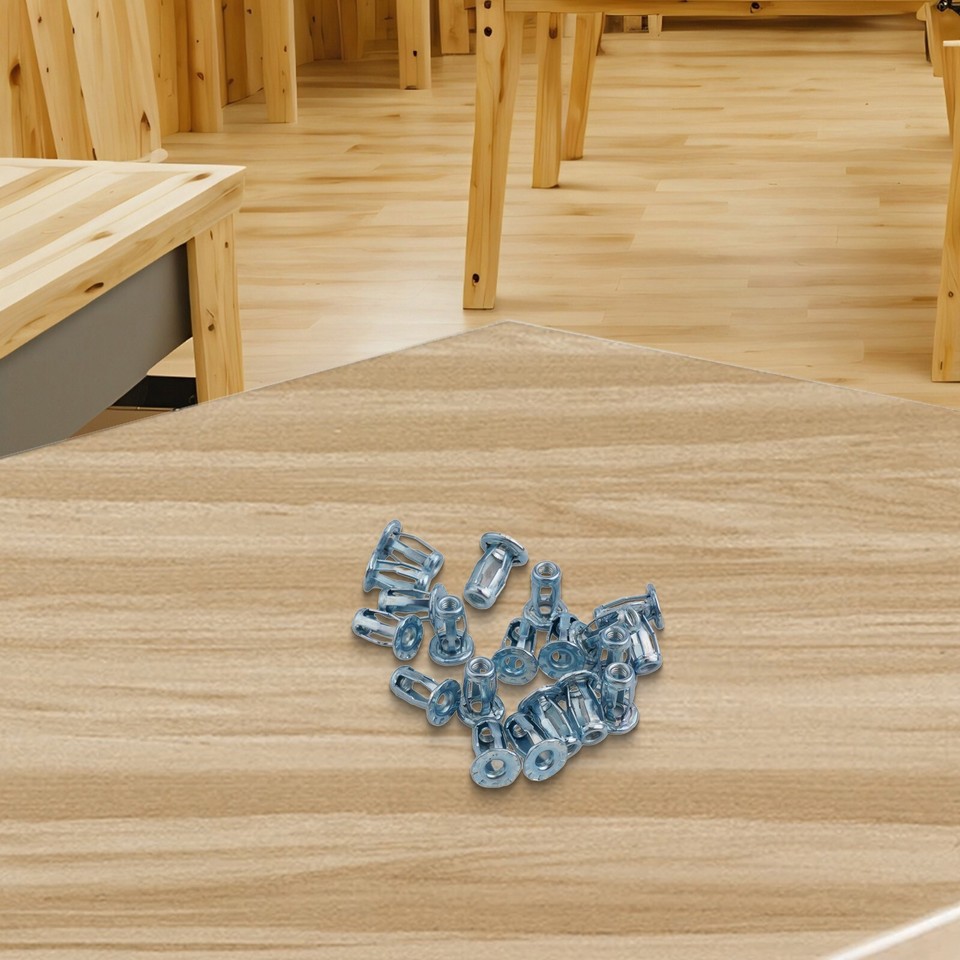 Fixed Installation Expansion Nut Silver Finish Fixed Installation