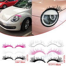 Pair Car Headlight Eyelashes Stickers Fashion Fake Decorative Decal For Car Body