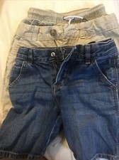 Lot of 3 shorts size 5 one xs carters childrens place cat and jack khaki denim