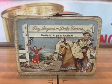 Vintage Roy Rogers Dale Evans Double T Bar Ranch Lunchbox 1950s - No Lid