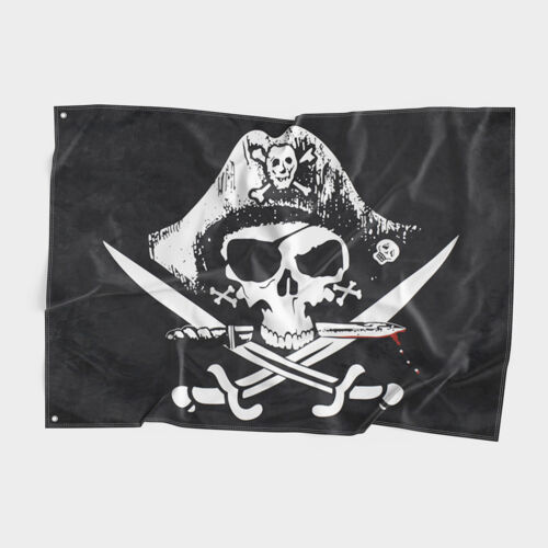 3x5 ft Dead Man's Chest Pirate Flag Jolly Roger Sabers Swords Deadman Polyester - Picture 2 of 3