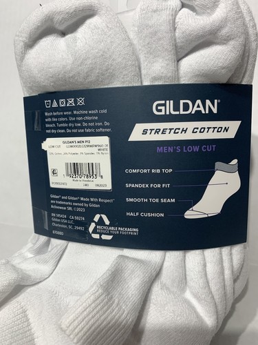 New Men's Gildan 12 Pair Low Cut Socks (Shoe Size 6-12) - 第 4/6 張圖片