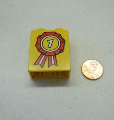 Rare Lego Duplo #1 Ribbon Trophy Award Specialty Printed Block Vintage ...