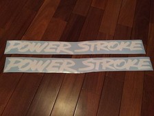 Set Of Two 2 Powerstroke 24 Diesel Truck Decals Stickers White