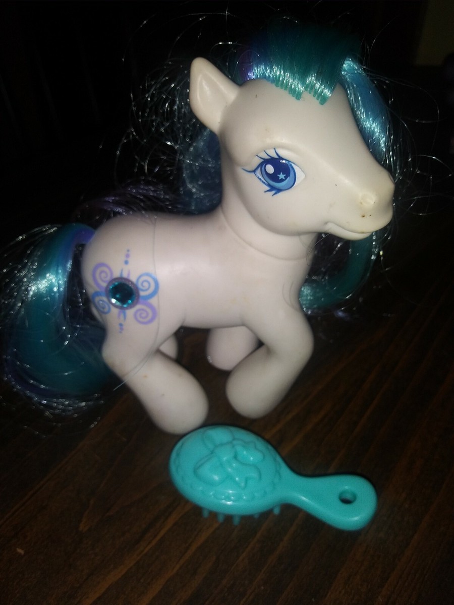 Hasbro G3 My Little Pony 2003 MLP Periwinkle White Pony Blue