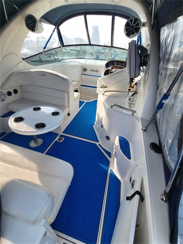 Tapis De Sol Sea Ray 185 Sport - Plateforme De Bain Cockpit Pad - Mousse EVA Imitation Teck - Neuf