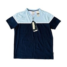 Scott James Soft Short Sleeve Crew Neck T-Shirt Dusty Blue / Navy Men's XL