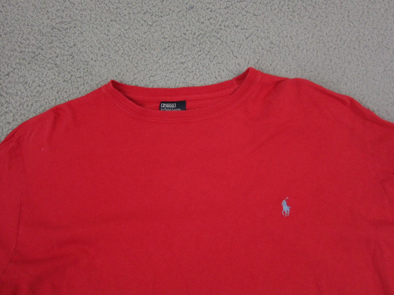 Camicia Ralph Lauren vintage adulto media rossa blu pony anni 90 uomo maglietta morbida lunga