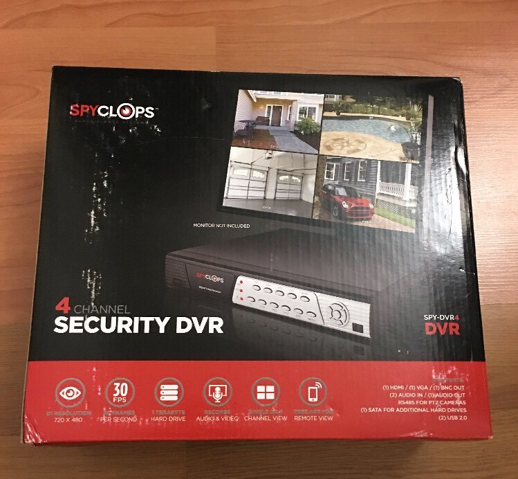 Spyclops DVR4 4-Channel Security Audio Digital Video Recorder DVR With 500GB
