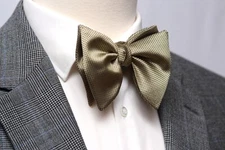 Men's Self-tied Bow Tie Dusty Gold Silk Butterfly Bowtie big bow tie S428