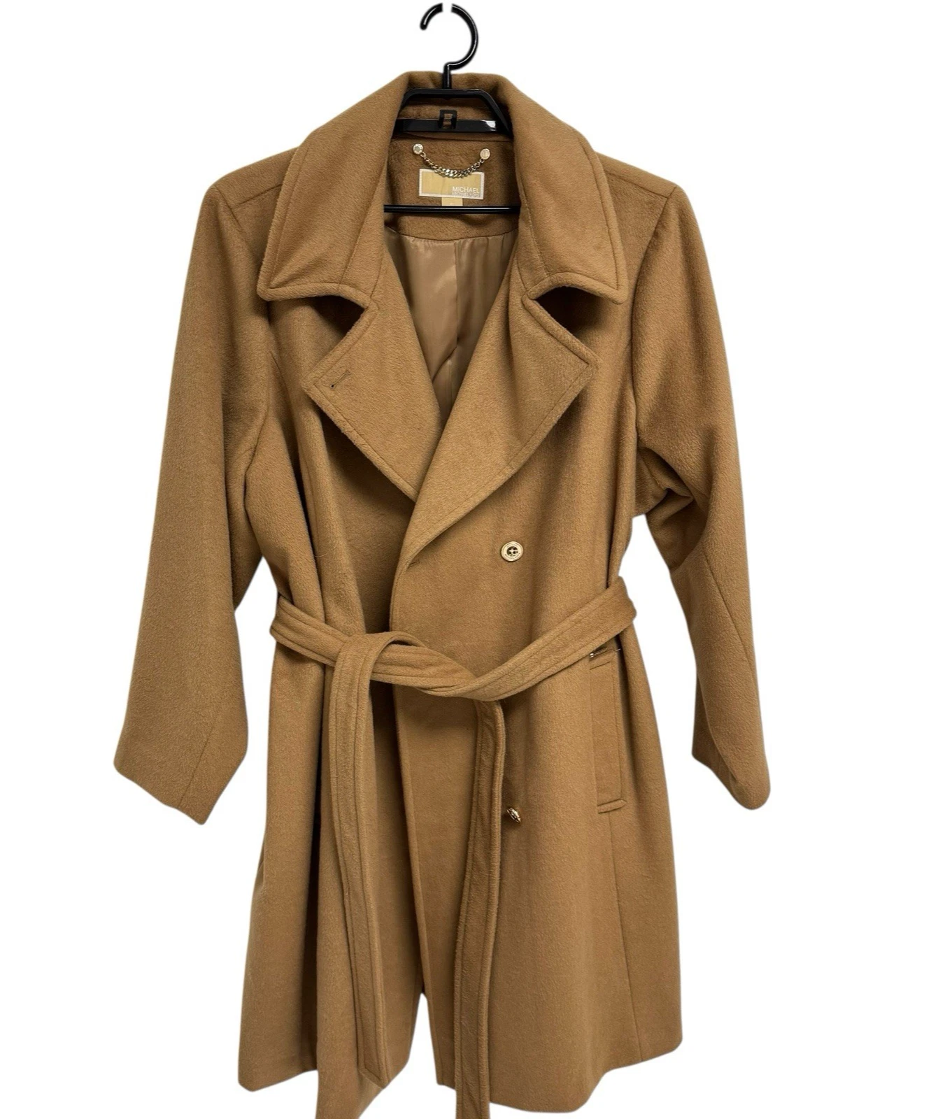 MICHAEL Michael Kors trench donna misto lana con cintura taglie forti 2X