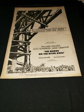 The Bridge On The River Kwai Rare Original 1958 Promo Poster Ad Framed!