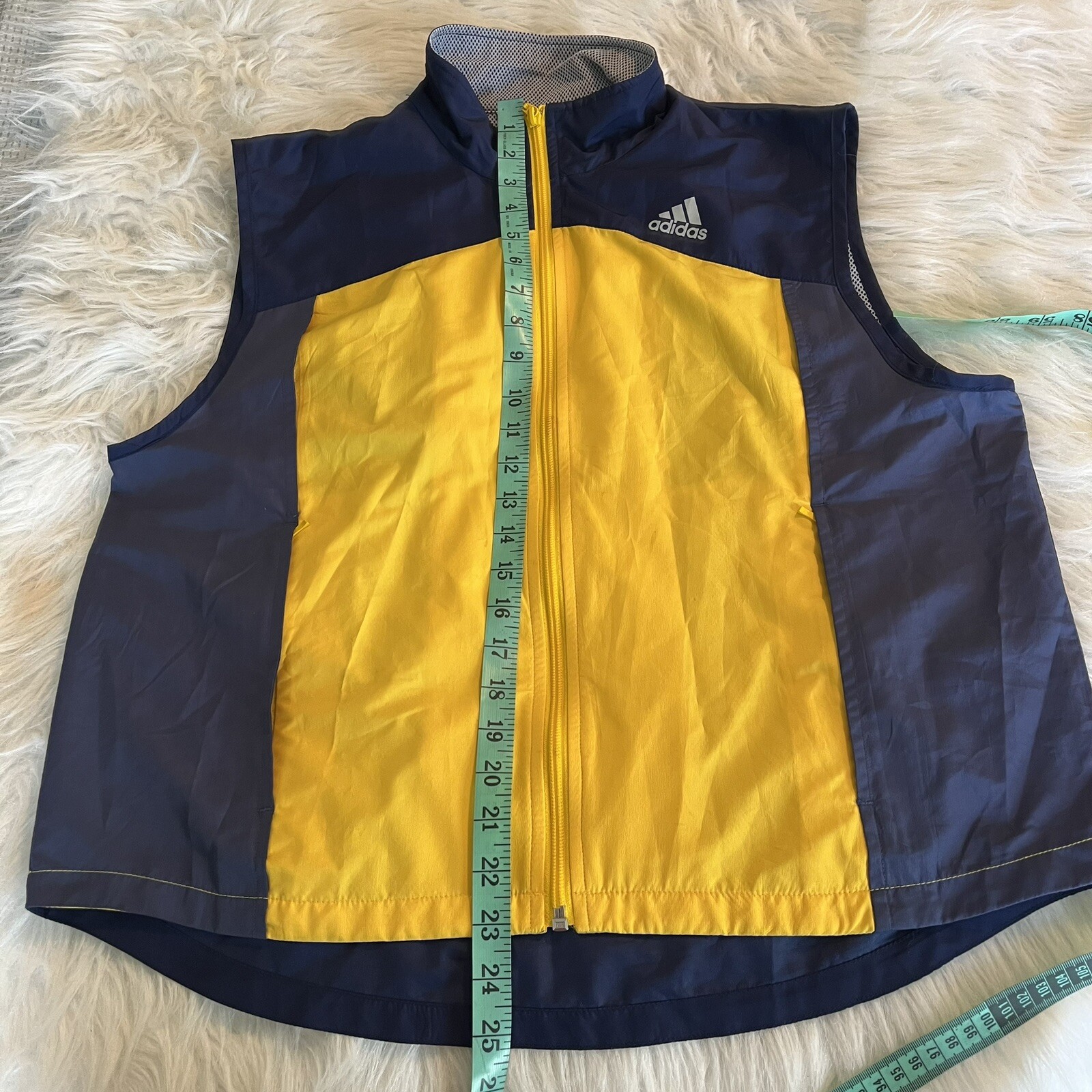Adidas Windbreaker Vest Windshirt Jacket Full Zip Pockets Vented Boys Medium thumbnail 7