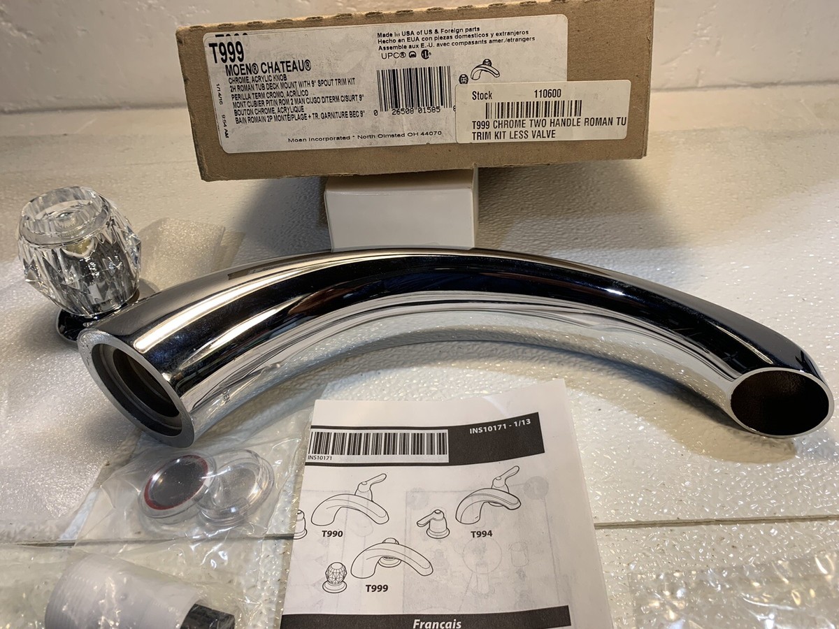 Moen TS913 90 Degree Two-Handle Roman Tub Faucet Trim Kit - Chrome (Valve Required) - View #3