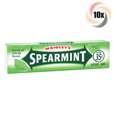 10x Packs Wrigley's Spearmint Chewing Gum  5 Sticks Per Pack  Fast Shipping 