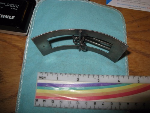 Sterling Belt Buckle With Sharp Double Prongs for up to 1 1/8" belt - Picture 8 of 10