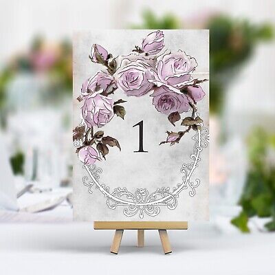 Table Numbers Decoration Vintage Flower Table Numbers Wedding Venue Cards