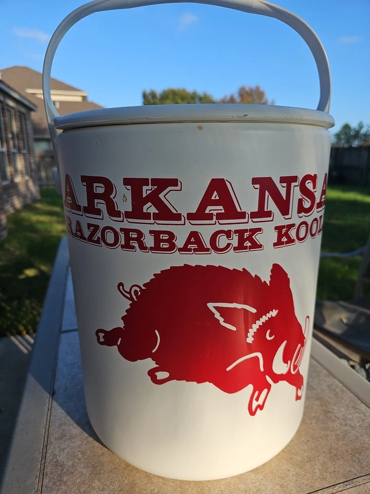 De colección Arkansas Razorback Kooler Hamilton-Skotch No. 2-0B Blanco Rojo EE. UU. Foto 3 de 4