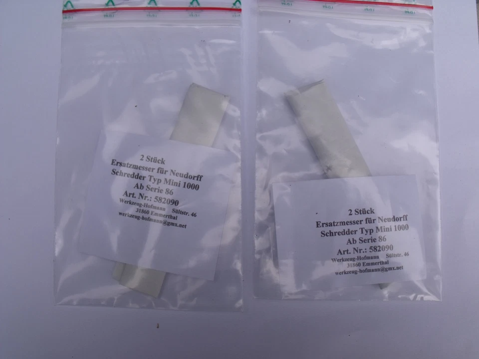 Ersatzmesser für Neudorff - Schredder Häcksler 1000/ab86 LGM 1000 2x2 Stück - Bild 4 von 4