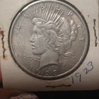 1923 Peace Dollar $1 Silver Coin Circulated Business Strike Uncertified