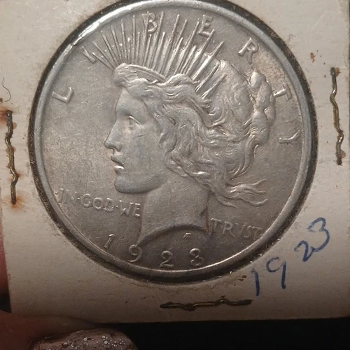 1923 Peace Dollar $1 Silver Coin Circulated Business Strike Uncertified