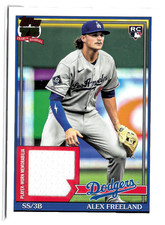 ALEX FREELAND 2026 Topps Series 1 1991 Player-Worn Relic RC #91R-AF Dodgers
