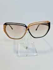 Vintage Valdottica Vertice Eyeglasses Frame Italy 56-7 Brown Black