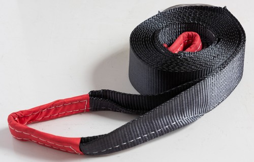 Tow Strap Black 20ft Snow Rescue 3x20 3" 20000 lbs 9Ton w 2x 7/8 Bow Shackles - Picture 6 of 15