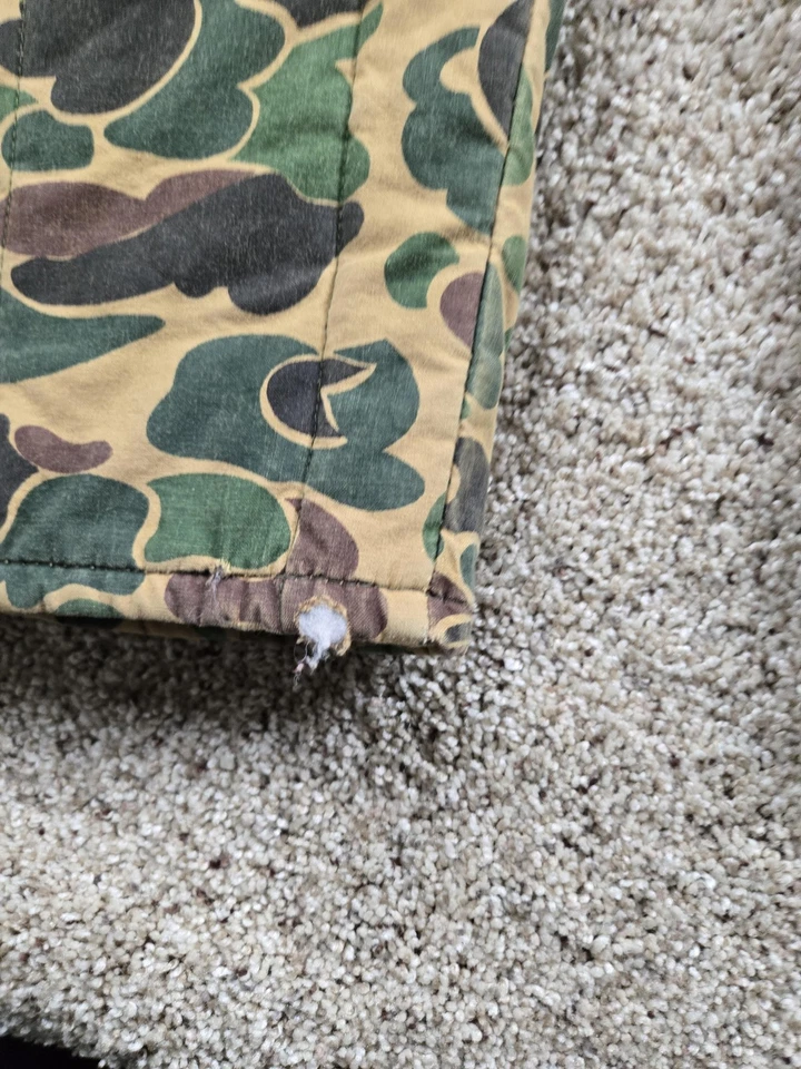 Vintage SafTBak Hunting Coveralls S/M Mens Duck Camo Insulated Zip USA 90s - Image 3 of 4