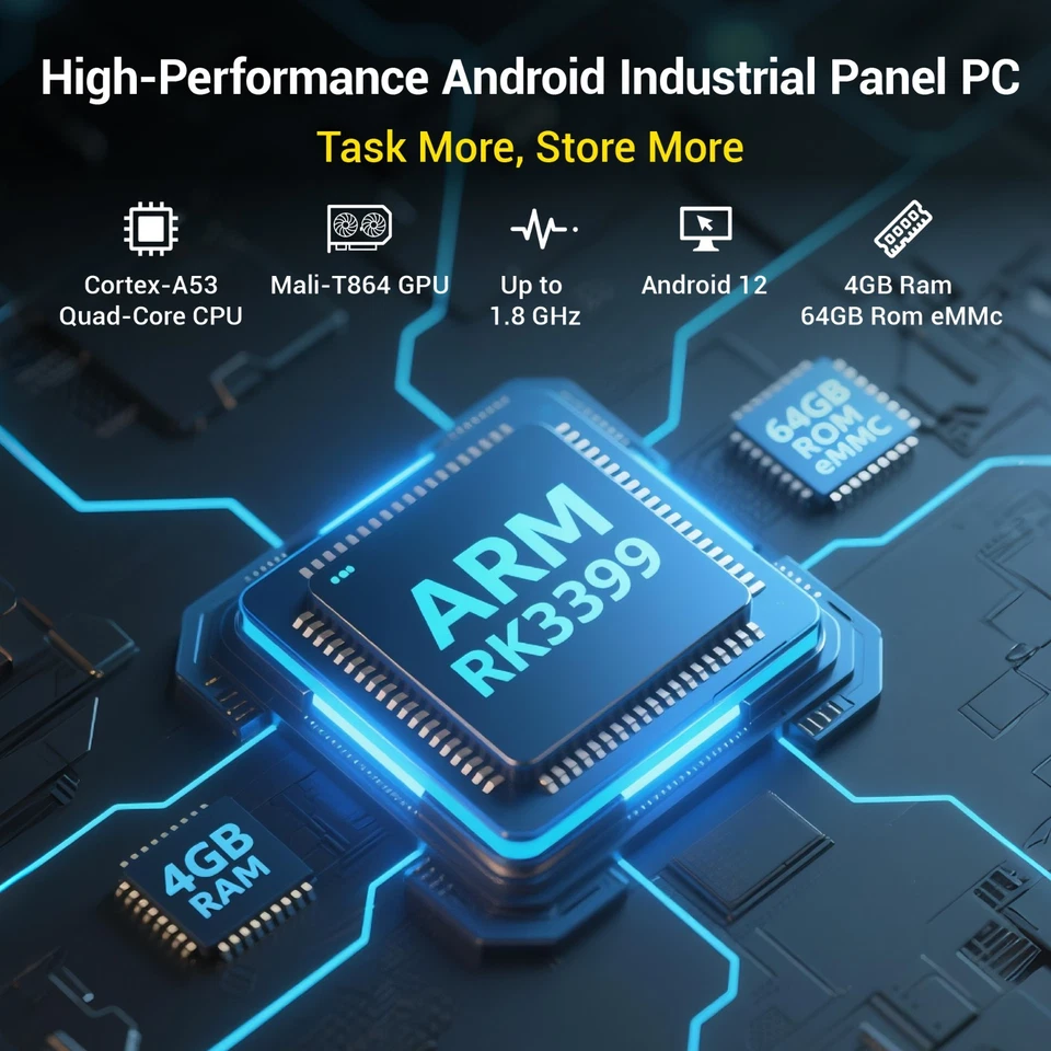 15,6 Zoll All-in-One PC Android 12, 4GB+64GB 1920×1080 IPS Touch Screen Panel-PC - Bild 3 von 4