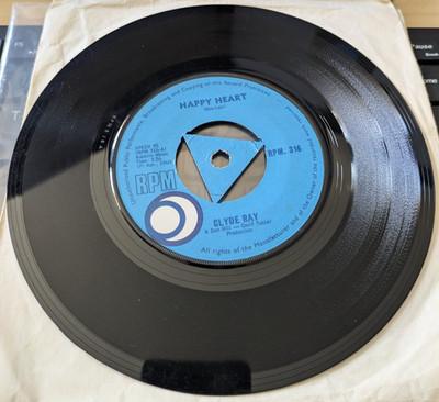 CLYDE RAY ~ Happy Heart SOUTH AFRICA Press 7'' Single  TESTED 45rpm ***FAST SHIP